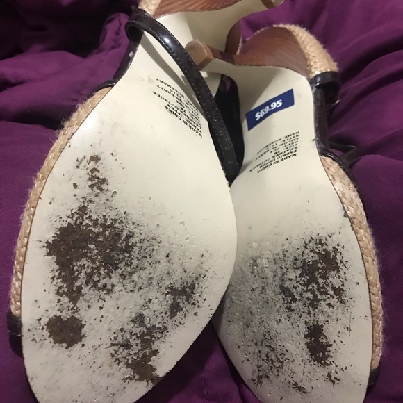 Straw opened toe mini high heel shoes - Picture 5 of 8